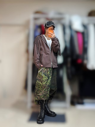 les six レシス　カーゴパンツ　サイズ1 レシス カーゴパンツ dix-5-WGCP ウール ブラック メンズ SIZE 1