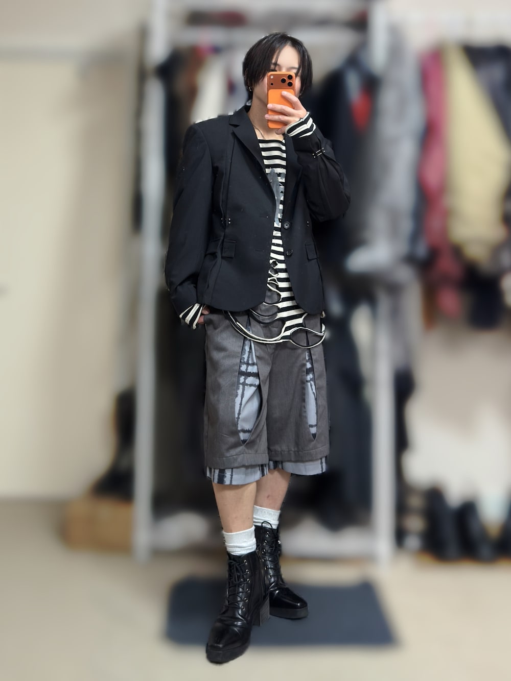 GRANCY】Pierced Tuck Tailored Jacket / ピアスデザインタック