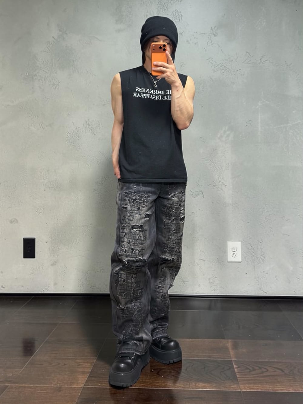 GRANCY】High Damage Straight Denim Pants / ハイダメージストレート 