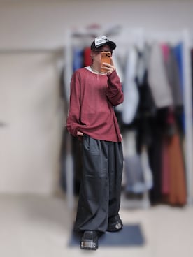 「アイテム（キャップ）」を使った、きらさん（メンズ・162cm）の秋コーディネート
