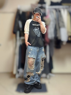 YOSHINORI KOTAKE DESIGNのキャップを使った人気ファッション