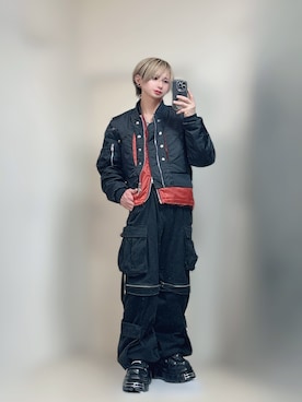 「GRANCY（グランシー）のアイテム（MA-1）」を使った、きらさん（メンズ・162cm）の冬コーディネート