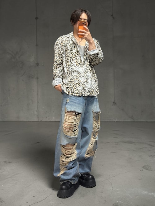 トップス GRANCY Vintage Fade Open-collar Shirt GRANCY（グランシー）の「【GRANCY】Vintage Fade Open-collar Shirt