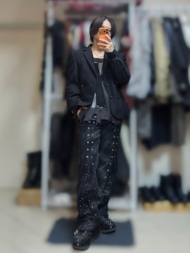 「GRANCY（グランシー）のアイテム（パンツ）」を使った、きらさん（メンズ・162cm）の春コーディネート