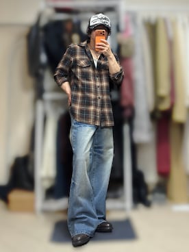 「roar（ロアー）のアイテム（シャツ/ブラウス、その他）」を使った、きらさん（メンズ・162cm）の春コーディネート