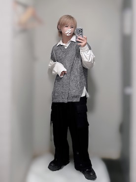 「eftyus（エフティウス）のアイテム」を使った、きらさん（メンズ・162cm）の春コーディネート