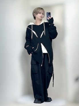 「eftyus（エフティウス）のアイテム」を使った、きらさん（メンズ・162cm）の冬コーディネート