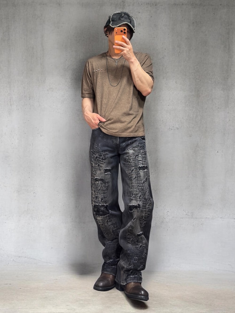 GRANCY】High Damage Straight Denim Pants / ハイダメージストレート