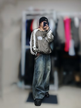 「アイテム（ニットキャップ/ビーニー）」を使った、きらさん（メンズ・162cm）の秋コーディネート