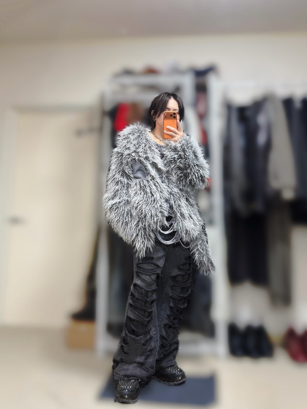 GRANCY（グランシー）の「【GRANCY】Sweat Docking Design Damage