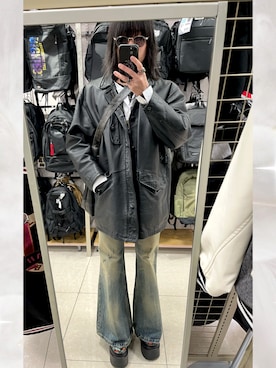 「アイテム（バングル/リストバンド）」を使った、Rumi🦋 naS🥀さん（メンズ・169cm）の冬コーディネート