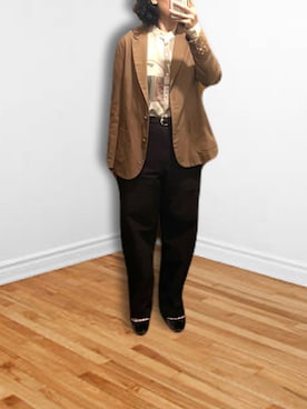 「PAGEBOY（ページボーイ）のアイテム（ジャケット/アウター）」を使った、あずきさん（レディース・154cm）の春コーディネート