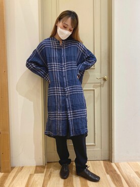 Samansa Mos2 Blue サマンサモスモスブルー レディース のワンピース ブルー ネイビー 青色系 チェック柄 コーディネート Zozotown