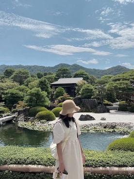 「アイテム（ワンピース/ドレス、ベージュ系）」を使った、ｙｕｍｉさん（レディース・161cm）の秋コーディネート