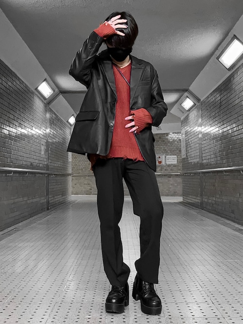 Espina（エスピナ）の「シンセティックレザーオーバーサイズテーラード