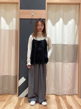 「キャミビスチェ」｜かわせさん（レディース・154cm）の冬コーディネート