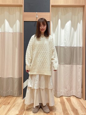 「Samansa Mos2（サマンサ モスモス）のアイテム（ブーツ）」を使った、かわせさん（レディース・154cm）の冬コーディネート