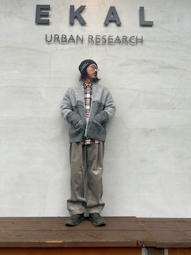 「アイテム（カーディガン/ボレロ）」を使った、せーじさん（メンズ・165cm）の秋コーディネート