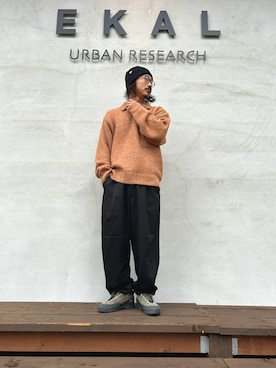 「アイテム（ニット/セーター）」を使った、せーじさん（メンズ・165cm）の秋コーディネート