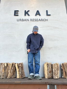 「EKAL（エカル）のアイテム」を使った、せーじさん（メンズ・165cm）の冬コーディネート