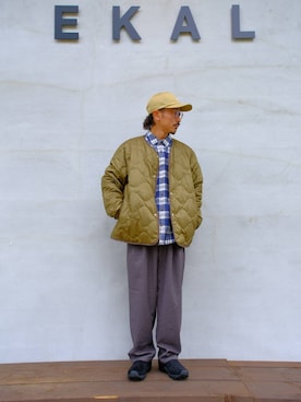 「デートコーデ」｜「アイテム（その他アウター）」を使った、せーじさん（メンズ・165cm）の秋コーディネート