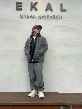 「アイテム（ダウンジャケット/コート）」を使った、せーじさん（メンズ・165cm）の秋コーディネート