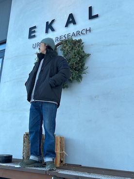 「アイテム（スウェット）」を使った、せーじさん（メンズ・165cm）の冬コーディネート