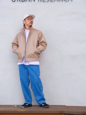 「EKAL（エカル）のアイテム（ブルゾン）」を使った、せーじさん（メンズ・165cm）の冬コーディネート