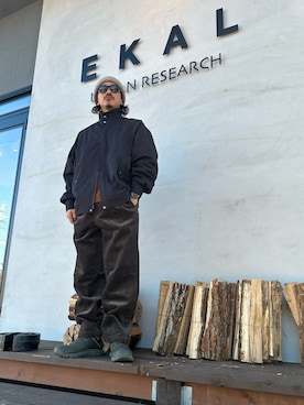 「EKAL（エカル）のアイテム」を使った、せーじさん（メンズ・165cm）の冬コーディネート