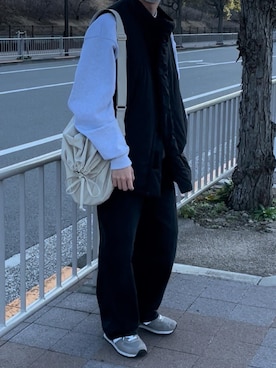 「春服デビュー宣言」｜「アイテム（ダウンベスト）」を使った、ナさん（メンズ・169cm）の春コーディネート