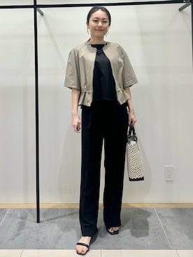 「INDIVI（インディヴィ）のレイヤードチェーンネックレス（ネックレス、ゴールド系）」を使った、MAIさん（レディース・160cm）の春コーディネート