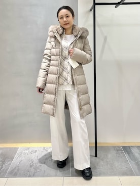 INDIVI（インディヴィ）の「シルキーサテンダウンコート（ダウン