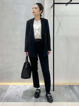 「HusHusH（ハッシュアッシュ）のアイテム（パンツ）」を使った、MAIさん（レディース・160cm）の冬コーディネート