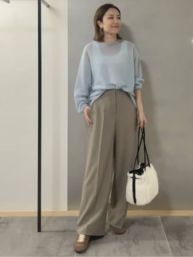 「アイテム（フォーマルスーツ/小物、ブラウン系）」を使った、MAIさん（レディース・160cm）の秋コーディネート