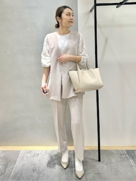 「HusHusH（ハッシュアッシュ）のアイテム（パンツ）」を使った、MAIさん（レディース・160cm）の冬コーディネート