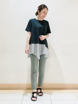 「レイヤード風」｜「アイテム（その他）」を使った、MAIさん（レディース・160cm）の夏コーディネート