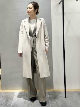 「アイテム（スーツジャケット、ブラウン系）」を使った、MAIさん（レディース・160cm）の冬コーディネート