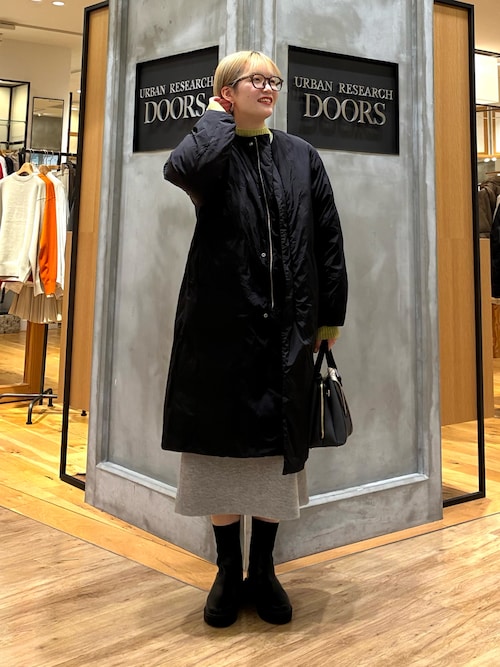 FORK&SPOON　SORONAノーカラーコート BLACK セール】FORK&SPOON SORONAノーカラーコート（その他アウター