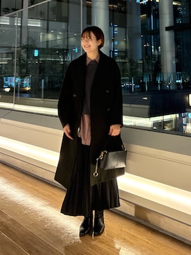「アイテム（チェスターコート）」を使った、 コヤマ  ヒナタさん（レディース・164cm）の秋コーディネート