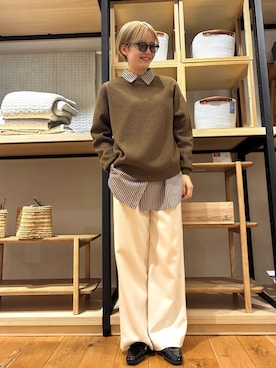 「アイテム（メガネ）」を使った、 コヤマ  ヒナタさん（レディース・164cm）の秋コーディネート