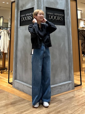 「URBAN RESEARCH DOORS（アーバンリサーチドアーズ）の『WEB/一部店舗限定カラー』コットンスウェットZIPカーディガン（カーディガン/ボレロ）」を使った、 コヤマ  ヒナタさん（レディース・164cm）の冬コーディネート