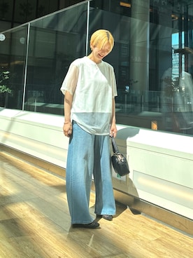 「EKAL（エカル）のアイテム」を使った、 コヤマ  ヒナタさん（レディース・164cm）の夏コーディネート
