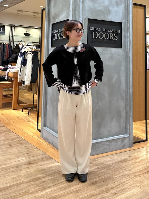 セール】ベロアリボンカットカーディガン（カーディガン/ボレロ