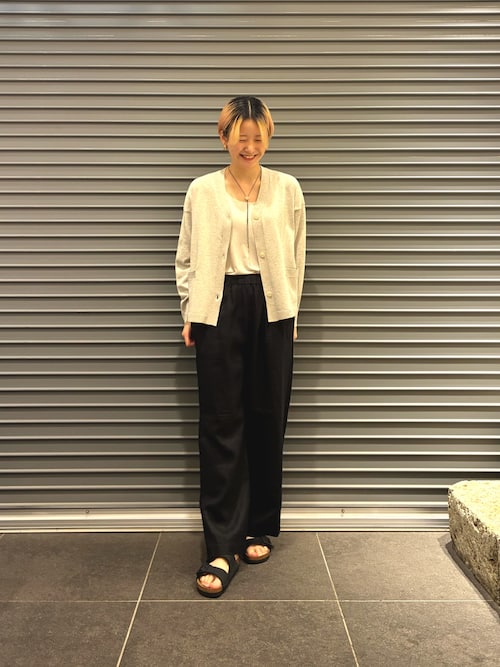 UR DOORS＊レーヨンコットンイージーパンツ　BLACK &beige M レーヨンコットンイージーパンツ（その他パンツ）｜URBAN RESEARCH