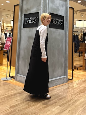「URBAN RESEARCH DOORS（アーバンリサーチドアーズ）のBIRKENSTOCK　ARIZONA LEVE（サンダル、ブラック系）」を使った、 コヤマ  ヒナタさん（レディース・164cm）の夏コーディネート