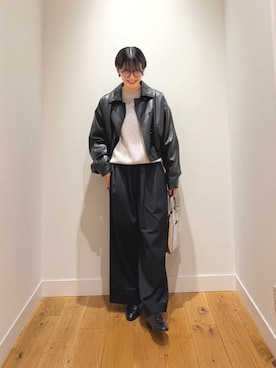 「URBAN RESEARCH DOORS(アーバンリサーチドアーズ)のアイテム(メガネ)」を使った、 コヤマ ヒナタさん(レディース・164cm)の秋コーディネート