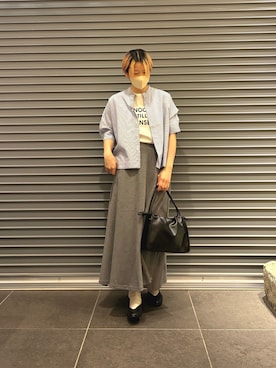 「URBAN RESEARCH DOORS（アーバンリサーチドアーズ）のVカットパンプス（パンプス、ブラック系）」を使った、 コヤマ  ヒナタさん（レディース・164cm）の春コーディネート