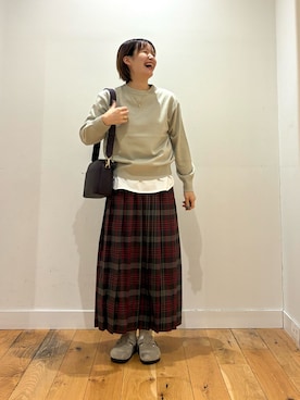 「URBAN RESEARCH DOORS（アーバンリサーチドアーズ）の2WAYスクエアショルダーバッグ（ショルダーバッグ）」を使った、 コヤマ  ヒナタさん（レディース・163cm）の秋コーディネート