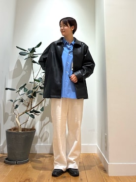 「秋のシャツ着こなし術」｜ コヤマ  ヒナタさん（レディース・163cm）の秋コーディネート