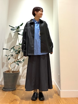 「秋のシャツ着こなし術」｜ コヤマ  ヒナタさん（レディース・163cm）の秋コーディネート